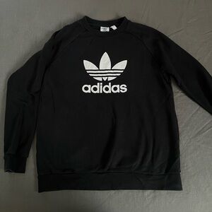 Adidas mens black crewneck